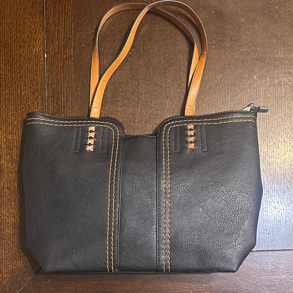 Montana West Black and Brown Tote Bag